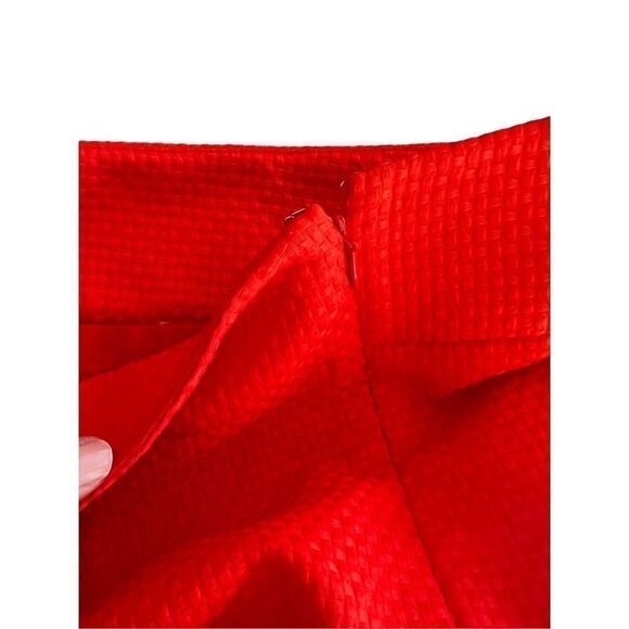 NIPON BOUTIQUE Bright Tangerine color Pencil Skirt Texture size 10 - Picture 4 of 7